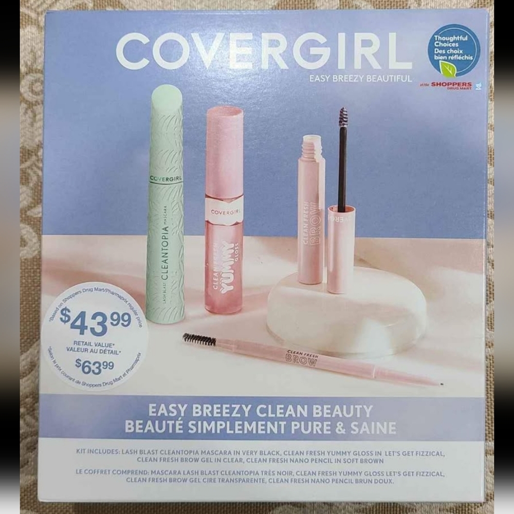 Perfect Xmas Giftset COVERGIRL Easy Breezy Clean Beauty Set - 4 pieces.